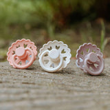 Frigg Fairytale Silicone Baby Pacifier 0-6M, 2Pack, Cream/Blush - Size 1 - Laadlee