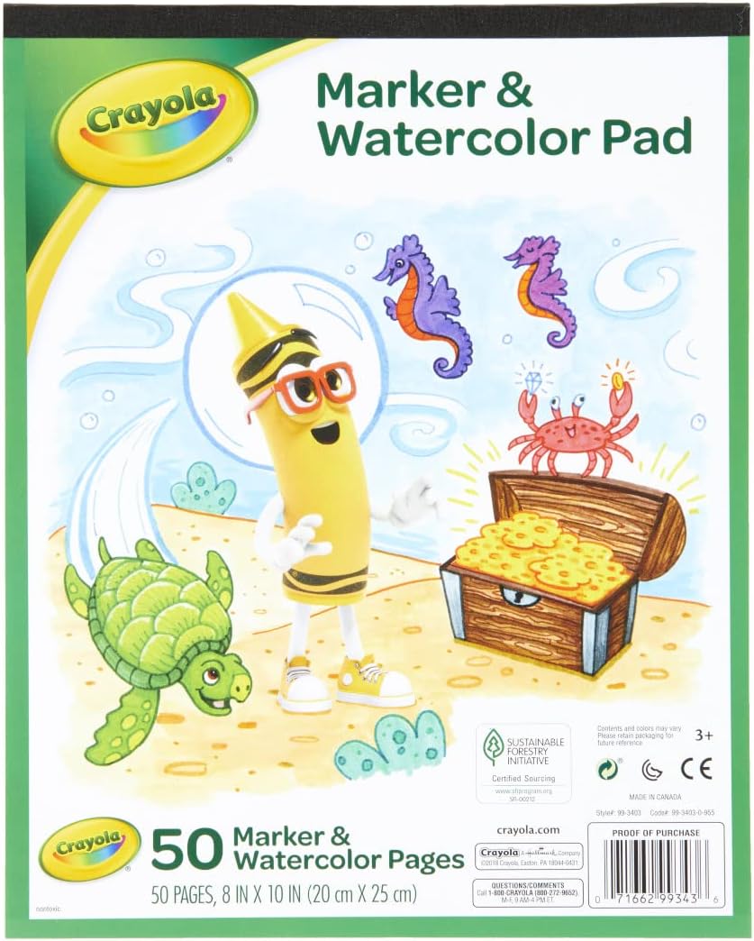 Crayola Watercolor Pad with Marker - 50 pages - Laadlee