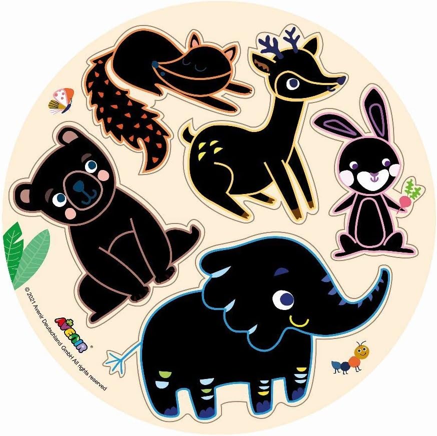 Avenir Scratch 'n' Catch Art Kit- Jungle Animals - Laadlee