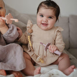 Mushie Pacifier Clips Eva Cloudy Mauve - Laadlee