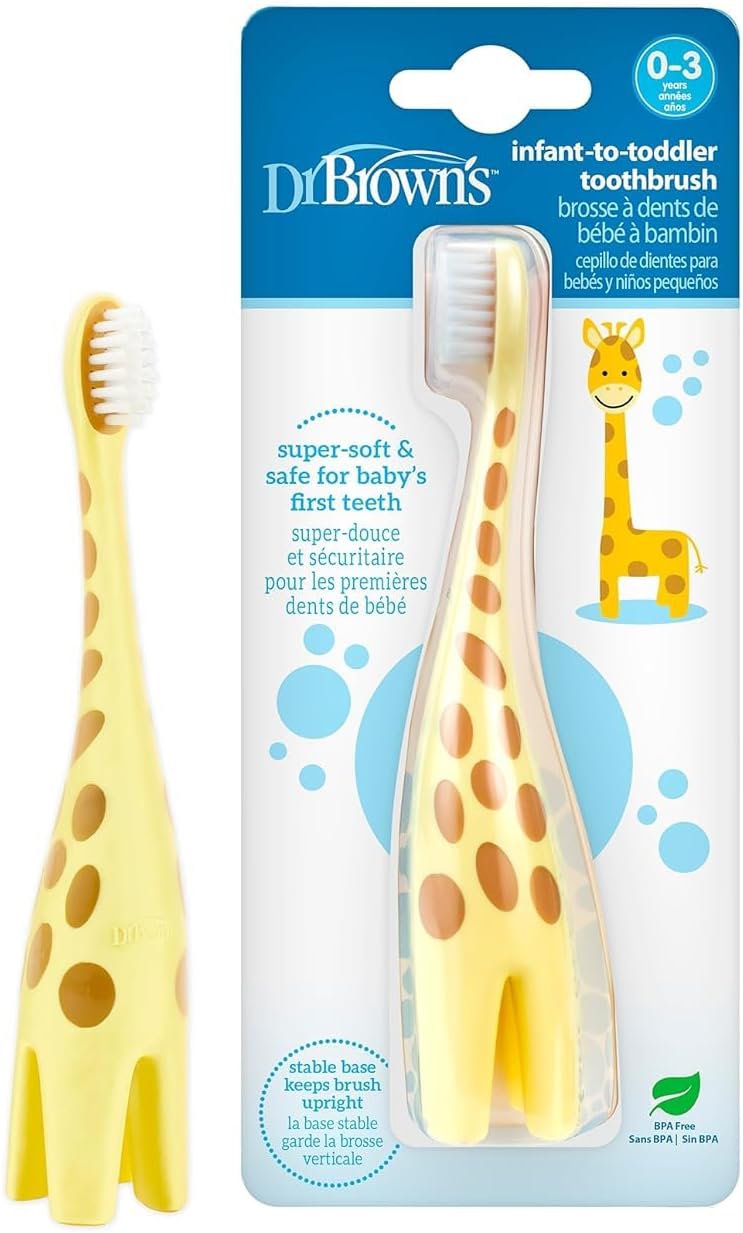 Dr. Brown's Infant-To-Toddler Toothbrush - Giraffe - Laadlee
