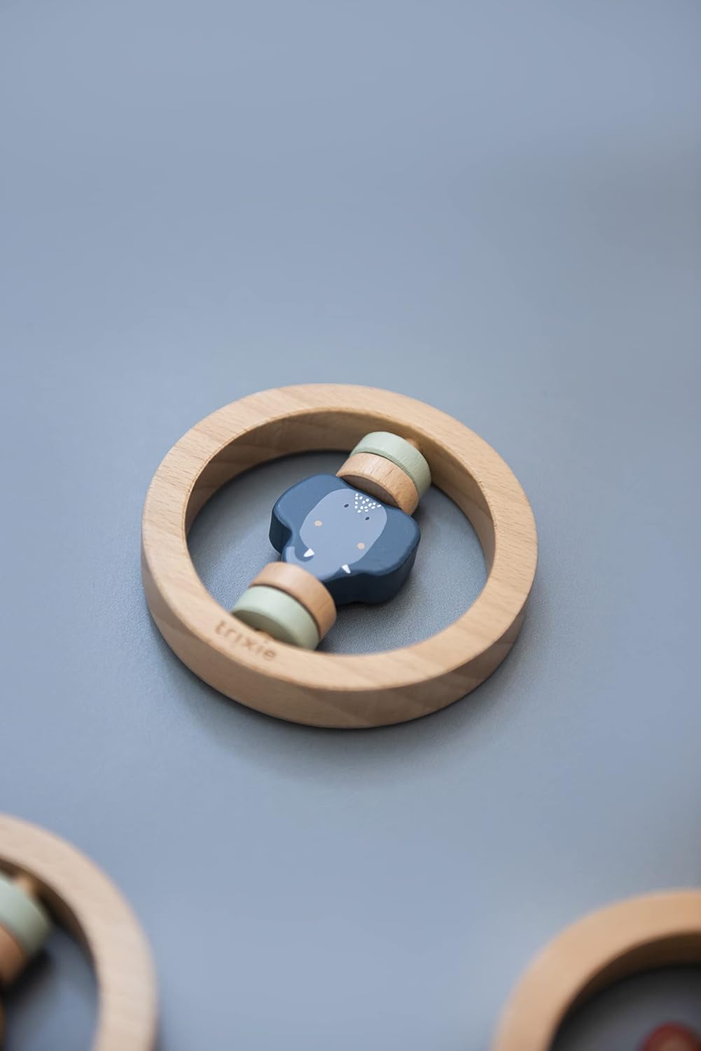 Trixie Wooden Round Rattle - Mrs. Elephant - Laadlee