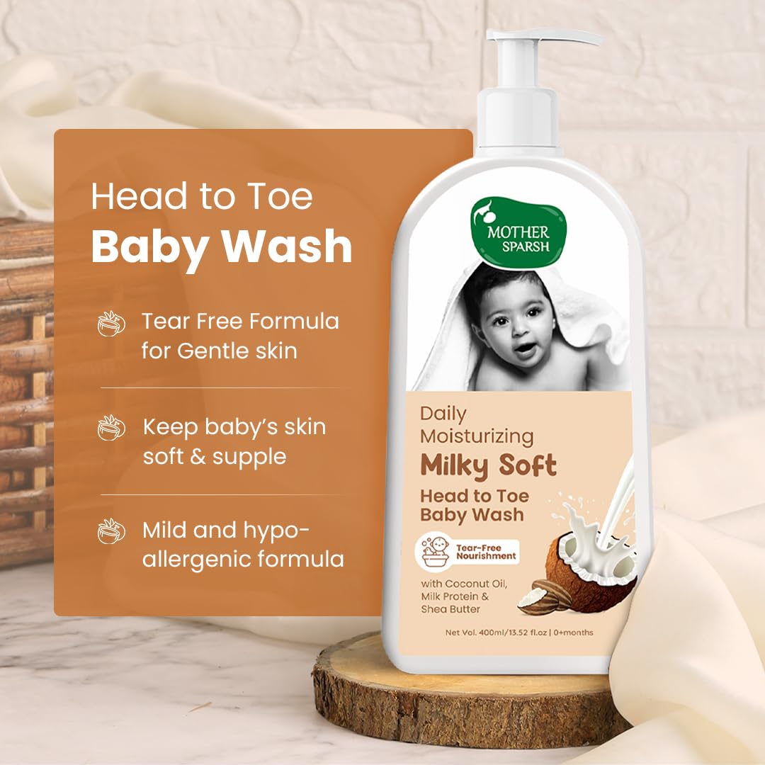 Mother Sparsh Milky Soft Head-to-Toe - 400ml