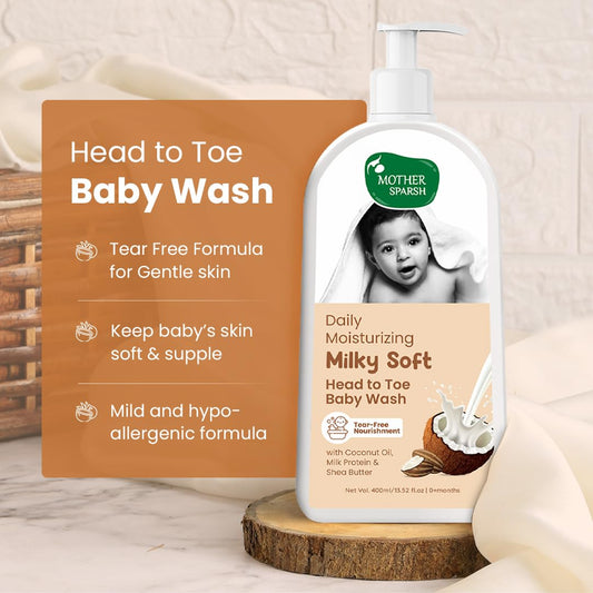 Mother Sparsh Milky Soft Head-to-Toe - 400ml