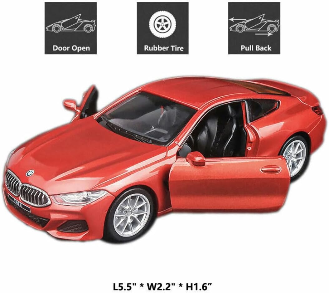 MSZ BMW M850i Car 1:64 Die-Cast Replica - Orange - Laadlee