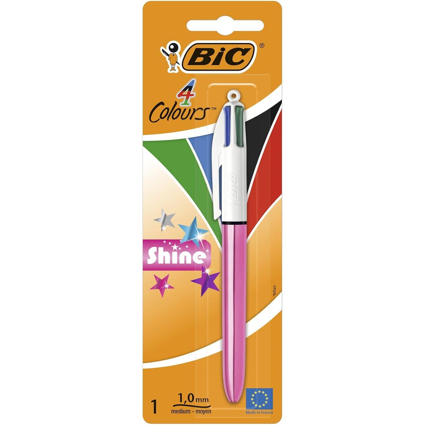 BIC Shine Retractable Ballpoint Pens Assorted - Pack of 1