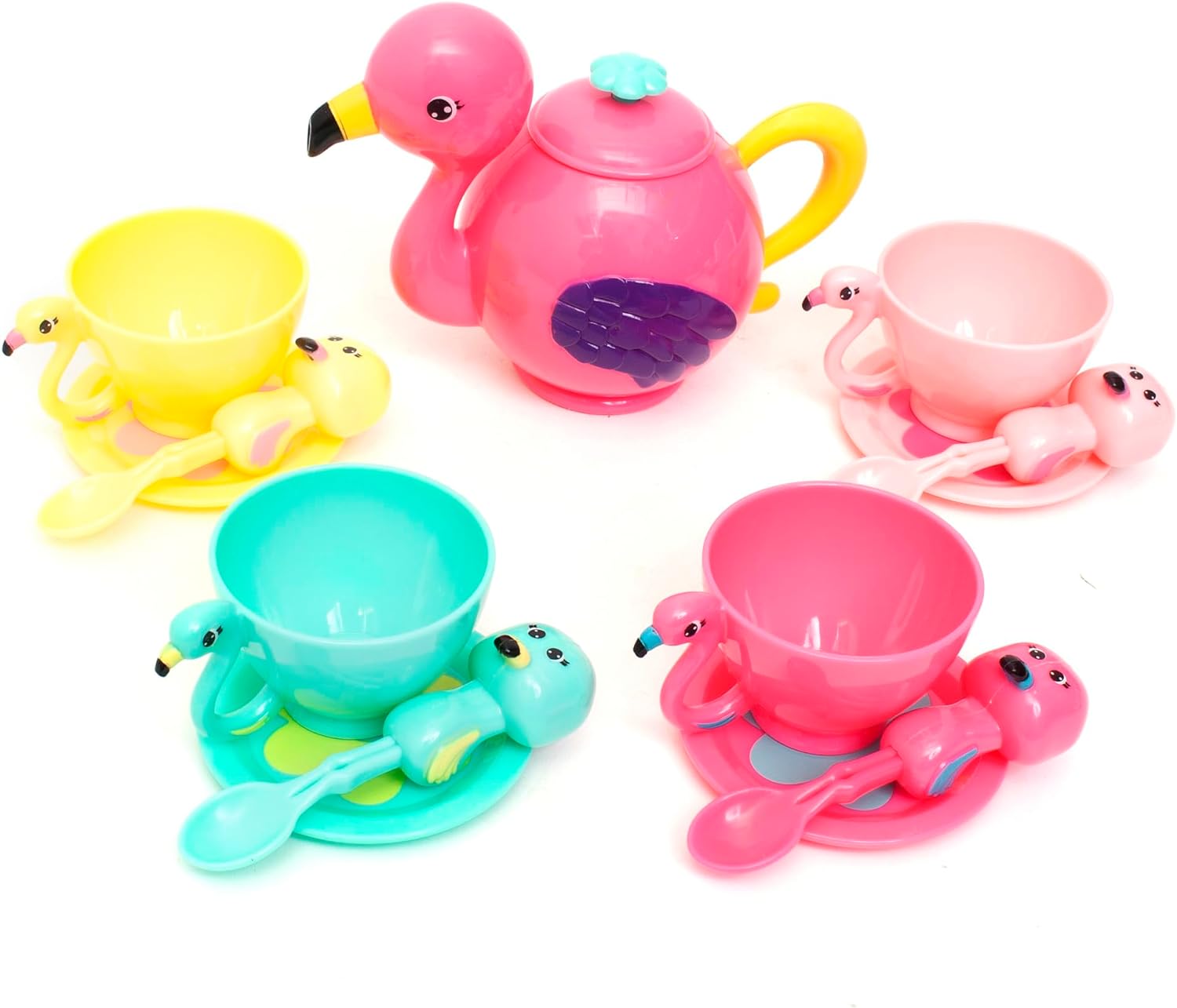 Zoo Troop Flamingo Tea Set With Accessories - Laadlee