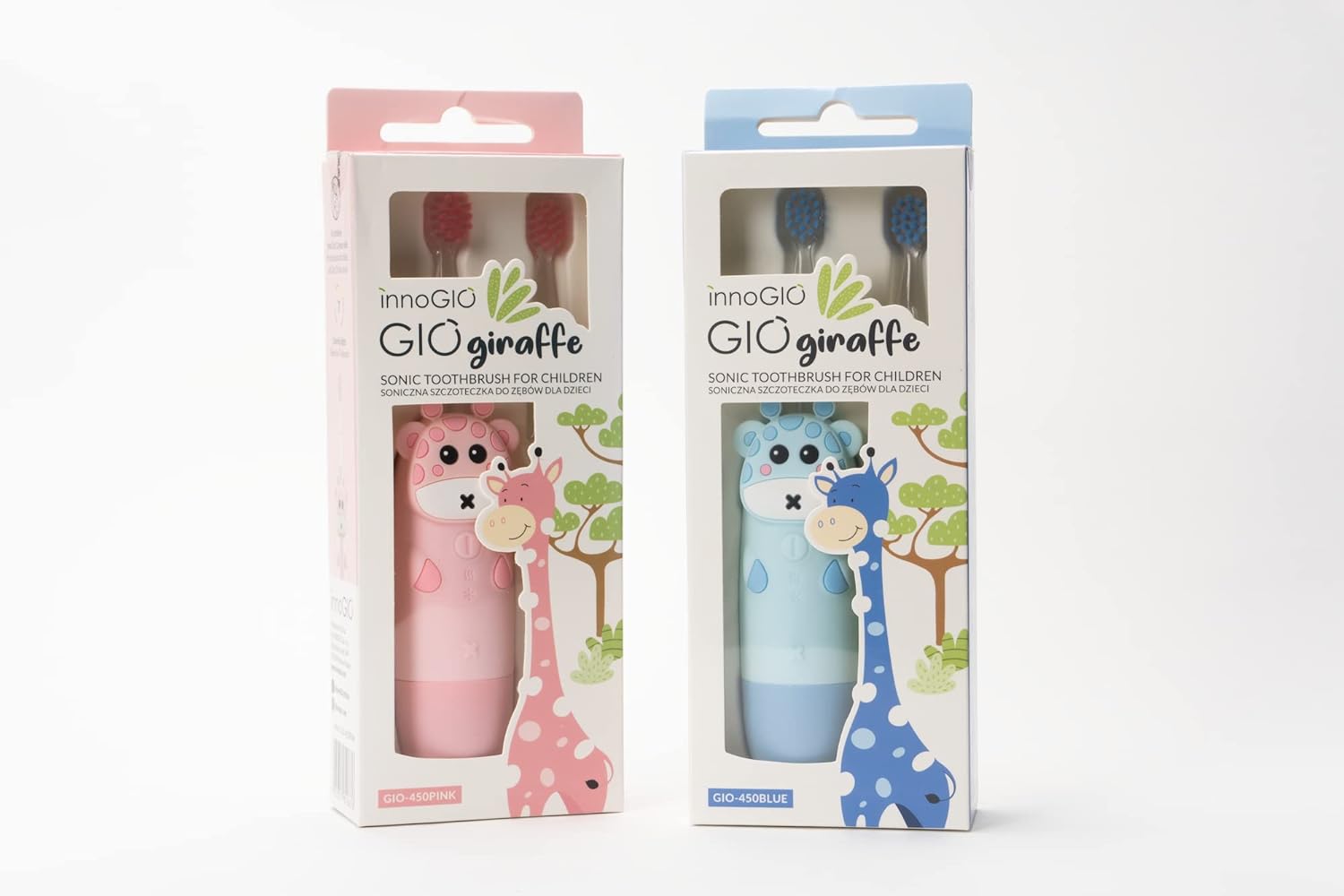 InnoGio - Gio Giraffe Sonic Toothbrush for Kids - Blue - Laadlee