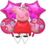 Brain Giggles Peppa Pig Foil Balloons for Birthday Decorations –  5 Pcs