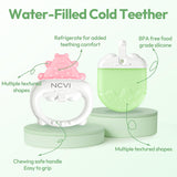 NCVI Freezable Baby Silicone Teething Toys - Pink & Green