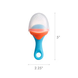 Boon Pulp Silicone Feeder For Solids - Orange/Blue