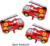 Brain Giggles Fire Truck Party Kit Decoration Set for Kids - 45 Pcs