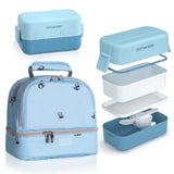 Eazy Kids Lunch box and Lunch bagÂ Set - Blue