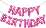 Brain Giggles Pink 16 Inch Happy Birthday Foil Balloons Banner