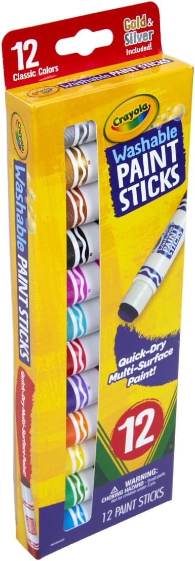 Crayola Washable Paint Sticks - Pack of 12 - Laadlee