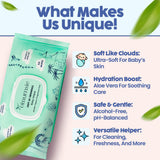 Omumsie Soft as Snowball 99% Water & Plant-based Baby Wipes - 60pcs x 3 Packs