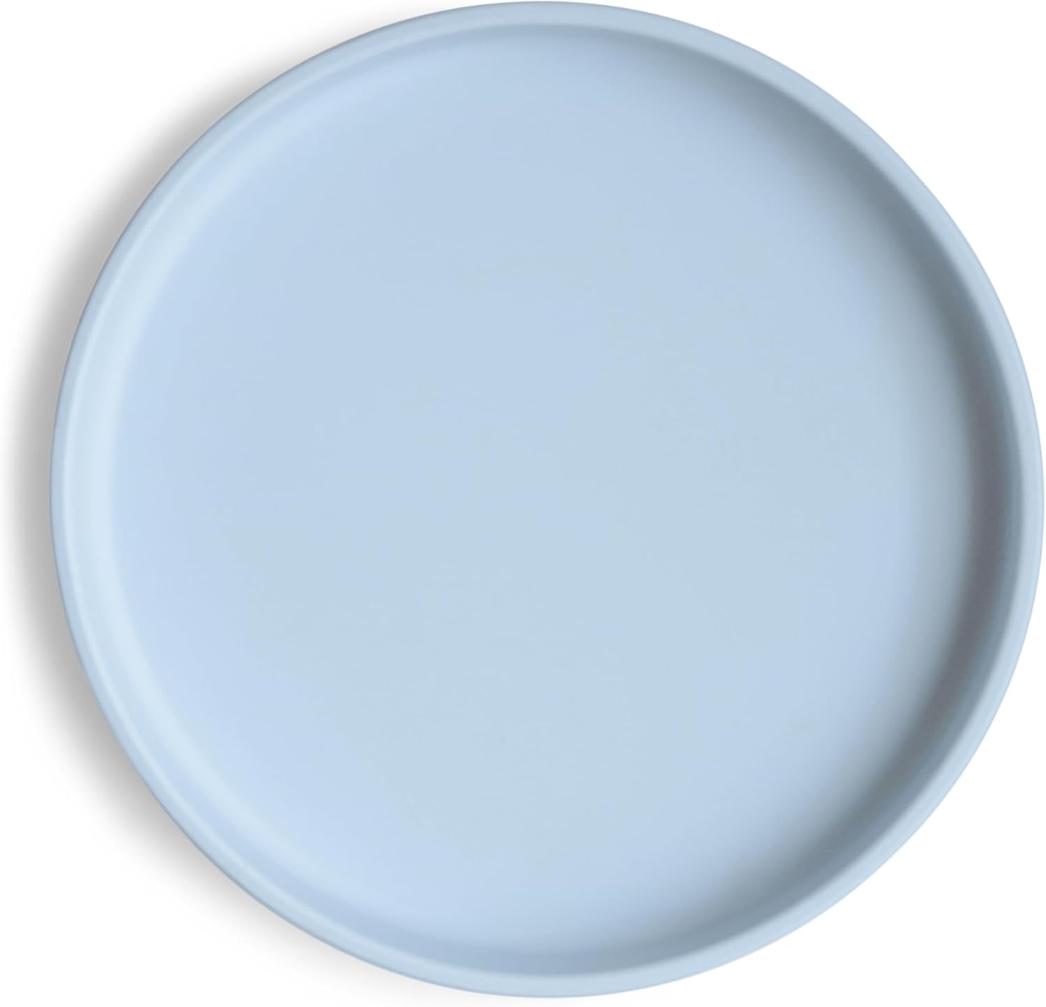 Mushie Classic Silicone Suction Plate Powder Blue - Laadlee