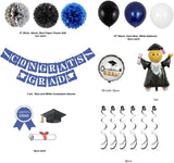 Brain Giggles Graduation Party Decorations Set of 37 pcs - Blue