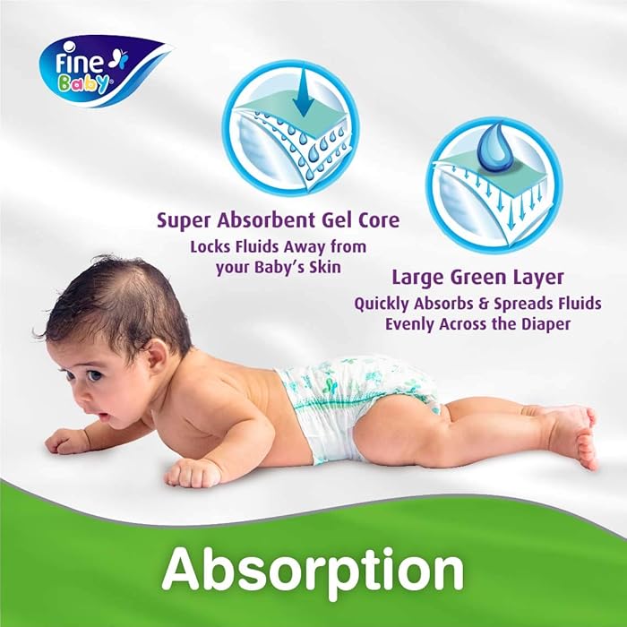 Fine Baby Diapers - Size 1 | Newborn | 2-5kg | 18pcs - Laadlee
