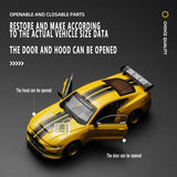 MSZ Ford Mustang GT DIY Car 1:42 Die-Cast Replica - Yellow - Laadlee