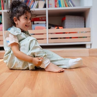 Tickle Tickle Organic Cotton Sleeping Bag with Feet - Cloudy Nights - Laadlee