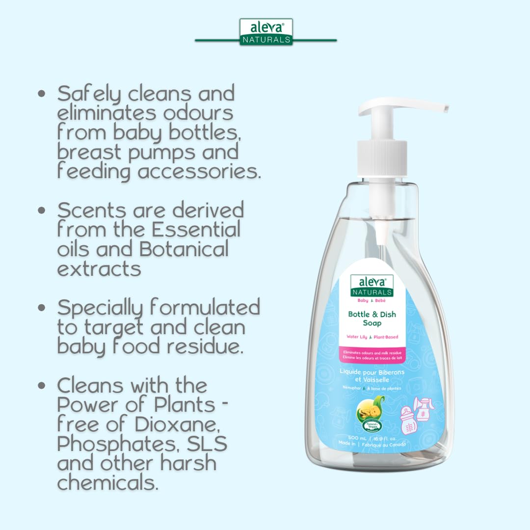 Aleva Naturals Bottle & Dish Liquid  - Water Lily - 500ml - Laadlee