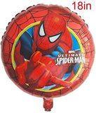 Brain Giggles Spiderman Superhero Foil Balloon Birthday Decoration Set - 5 Pcs