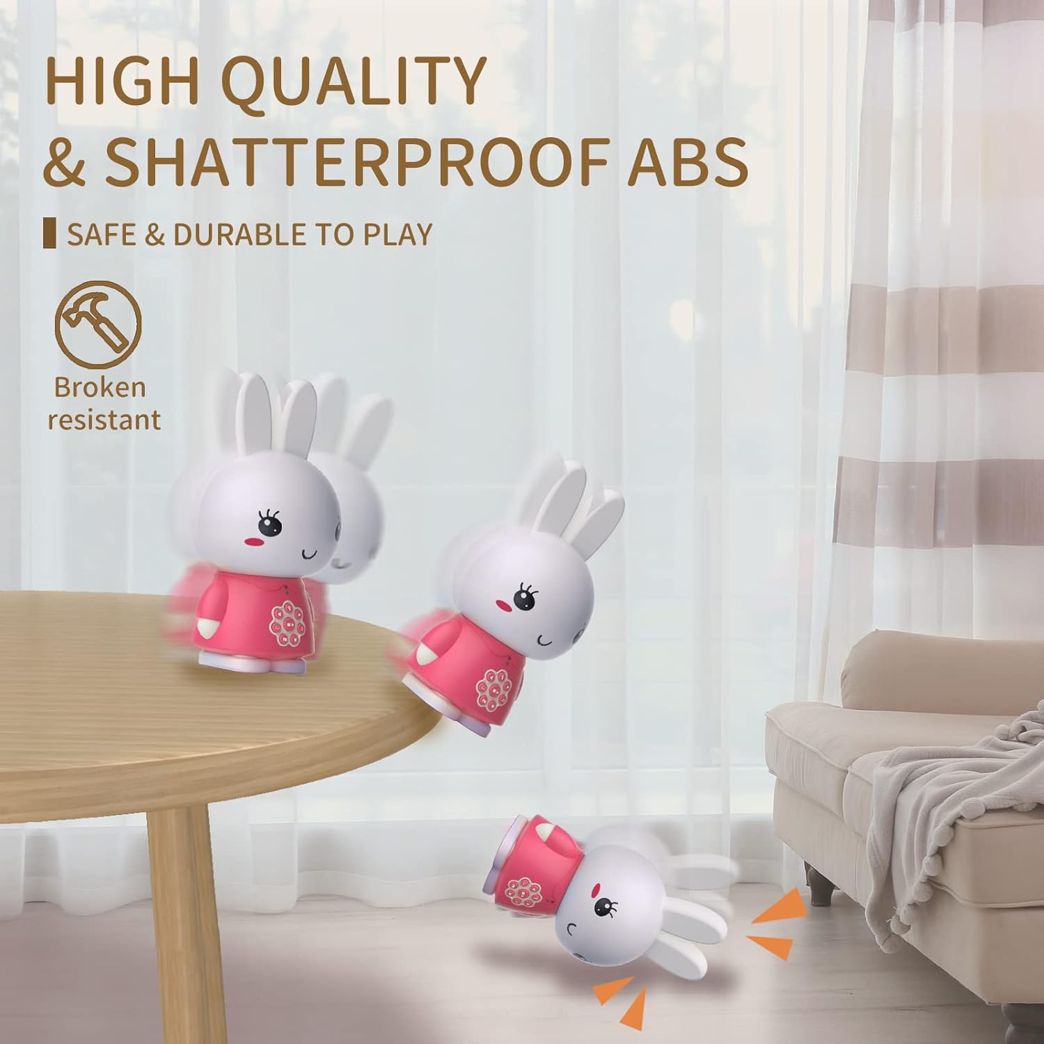 Alilo Honey Bunny Multilingual Buddy and Night Light - Pink - Laadlee