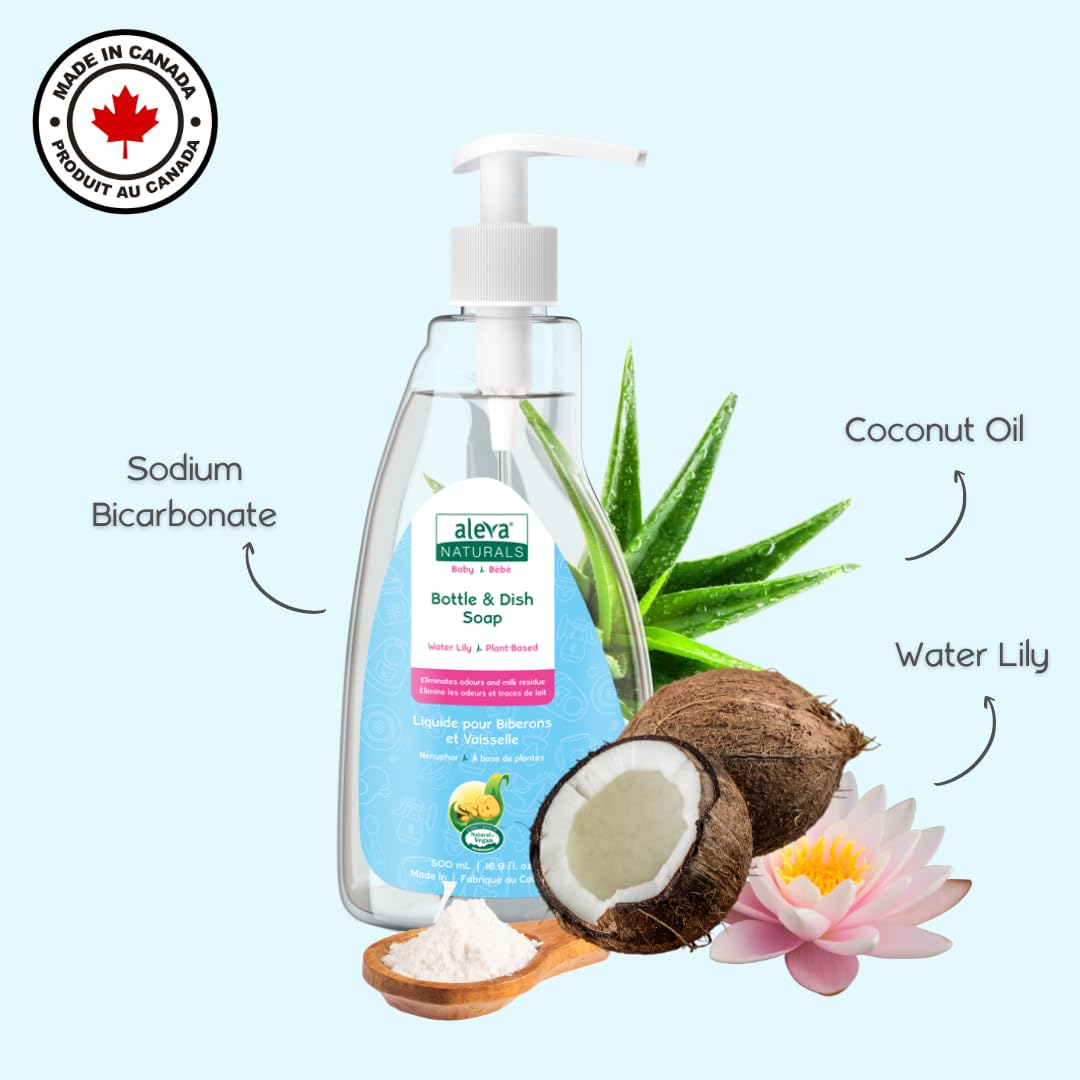 Aleva Naturals Bottle & Dish Liquid  - Water Lily - 500ml - Laadlee