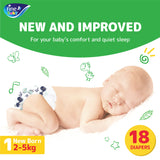 Fine Baby Diapers Size 1 Newborn 2-5 kg 18pcs