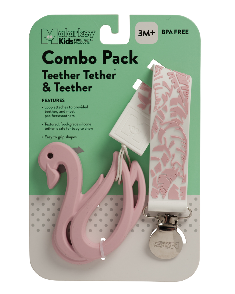 Malarkey Kids Teether Tether And Teether - Feather And Swan