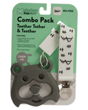 Malarkey Kids Teether Tether And Teether - Bear Mountain And Bear - Laadlee