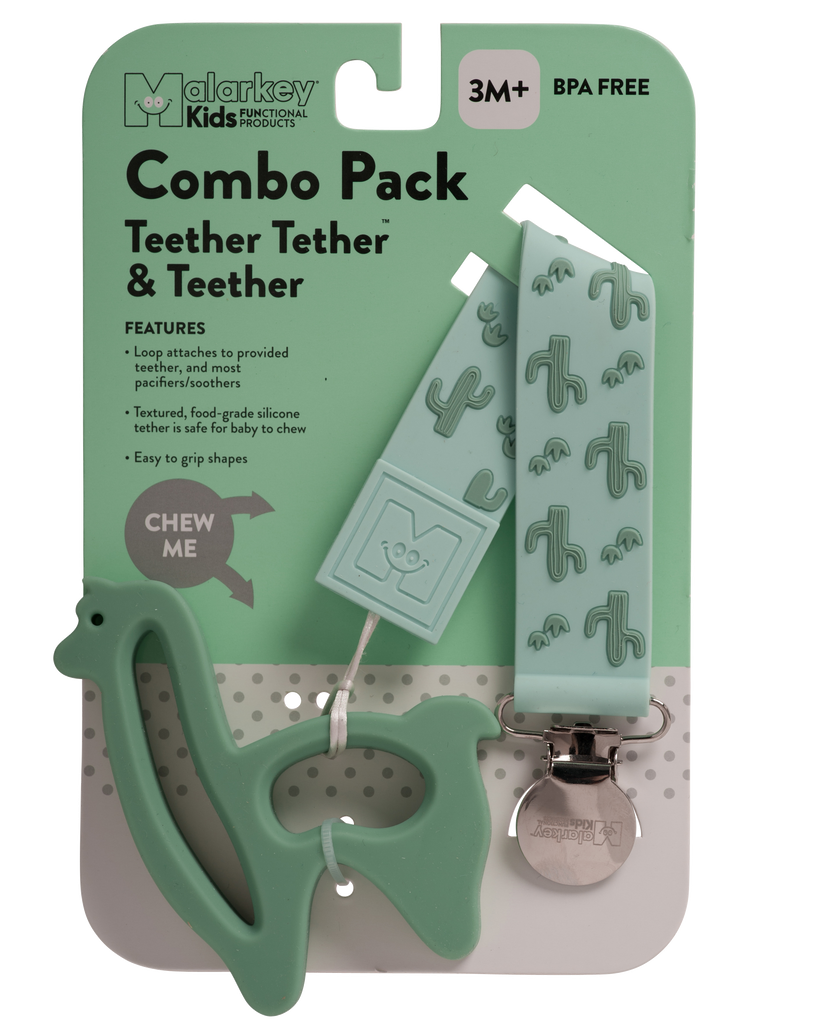 Malarkey Kids Teether Tether And Teether - Cactus And Lama - Laadlee