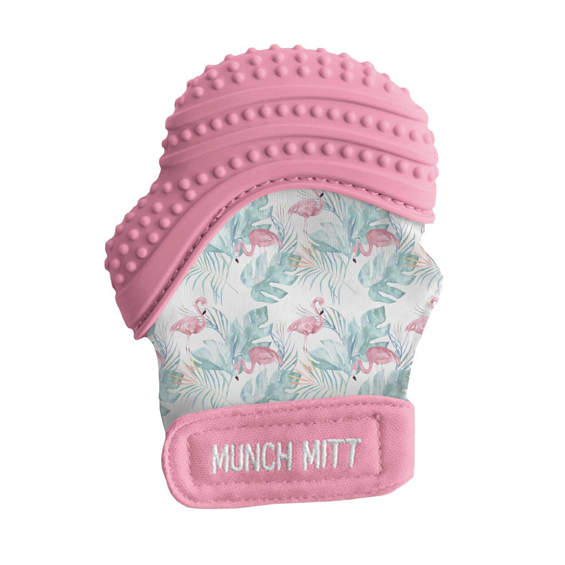 Malarkey Kids Munch Mitt Teething Mitten - Flamingo - Laadlee