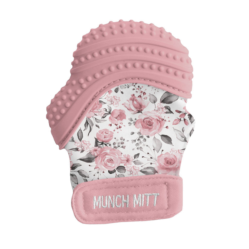 Malarkey Kids Munch Mitt Teething Mitten - Rosewood - Laadlee