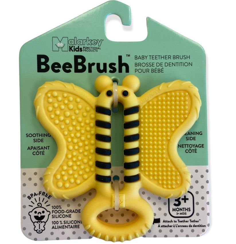 Malarkey Kids Bee Shaped Teether Brush - Laadlee