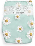 PureBorn Organic Bamboo Ultra Soft (Up To 5Kg) Nappies Size New Born Assorted Print - 34 Pcs