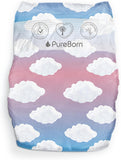 PureBorn Organic Bamboo Ultra Soft (Up To 5Kg) Nappies Size New Born Assorted Print - 34 Pcs