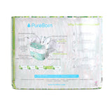 PureBorn Organic Bamboo Ultra Soft (7 - 12 kg) Nappies Size 4 Tropic Print - 24 Pcs