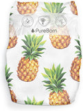 PureBorn Organic Bamboo Ultra Soft (5.5 - 8 kg) Nappies Size 3 Assorted Print - 224 Pcs