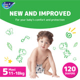 Fine Baby Diapers Size 5 Maxi 11-18 kg 120pcs