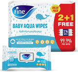 Fine Baby Water Wipes 99% Pure Water Pack of - 72 Sheets x Pack of 3