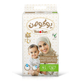 Yokosun Premium Baby Diapers, Size 4 - L (9-13 kg) 54 Pcs