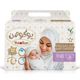 Yokosun Premium Baby Diapers, Size 1 - NB (0-5 kg) 36 Pcs