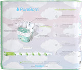 PureBorn Organic Bamboo Ultra Soft (Up To 5Kg) Nappies Size New Born Clouds Print - 68 Pcs