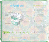 PureBorn Organic Bamboo Ultra Soft (Up To 5Kg) Nappies Size New Born Sunflower Print - 68 Pcs