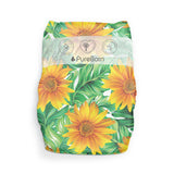 PureBorn Organic Bamboo Ultra Soft (3 - 6 kg) Nappies Size 2 Sunflower Print - 128 Pcs