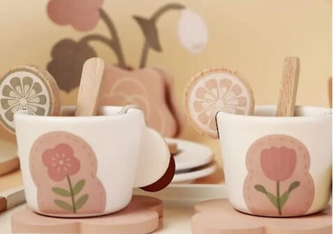 Woody Buddy Tea Set - Pink