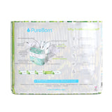 PureBorn Organic Bamboo Ultra Soft (7 - 12 kg)  Nappies Size 4 Leopard Print - 24 Pcs