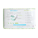 PureBorn Organic Bamboo Ultra Soft (7 - 12 kg) Nappies Size 4 Daisy Print - 96 Pcs